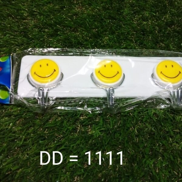 Self Adhesive Smiley Face Wall Hooks (Pack of 3)