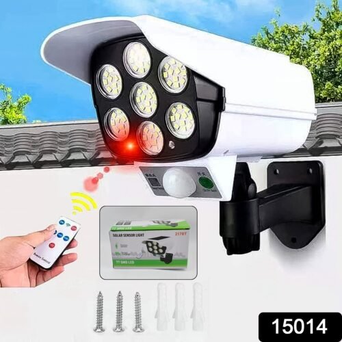 8c7ffe35-04f2-4243-8ee2-eff06334b6b8.jpg Solar Light Outdoor Motion Sensor Security Camera Shaped Dummy Wall Lamp (1 Pc)