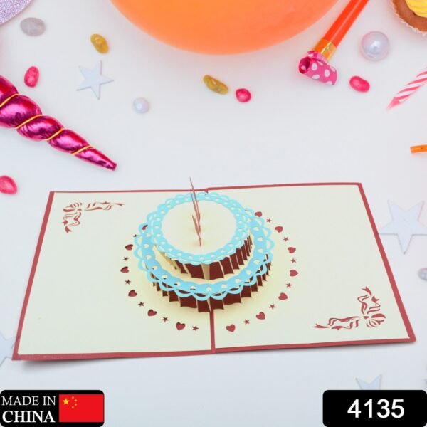 Unique 3D -Up Wishing Card (Birthday): 1 Pc