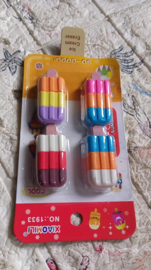 8d2ab5f4-8024-48a5-817f-76514159d6d5.jpg Ice cream Shape Eraser for Girls & Boys 3D Eraser for School B'Day Return Gift Ice Cream Theme Shape Erasers Pencils Set for Kids Educational Stationary kit, School Supplies (1 Set 4 Pc)