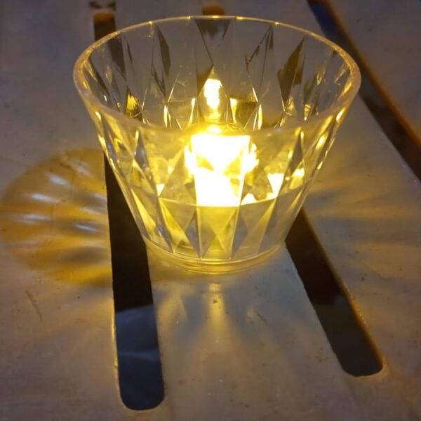 Cup Shape Crystal Table Lamp, Diwali (1 Pc)