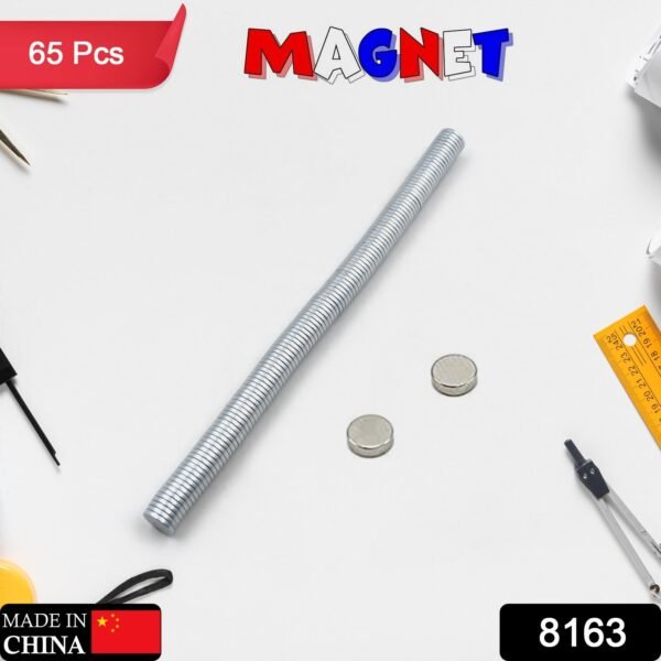 8.9mmx1.2mm Small Ferrite Silver Magnets in Disc Shape for Photo Gallery Hobby  65pc Set