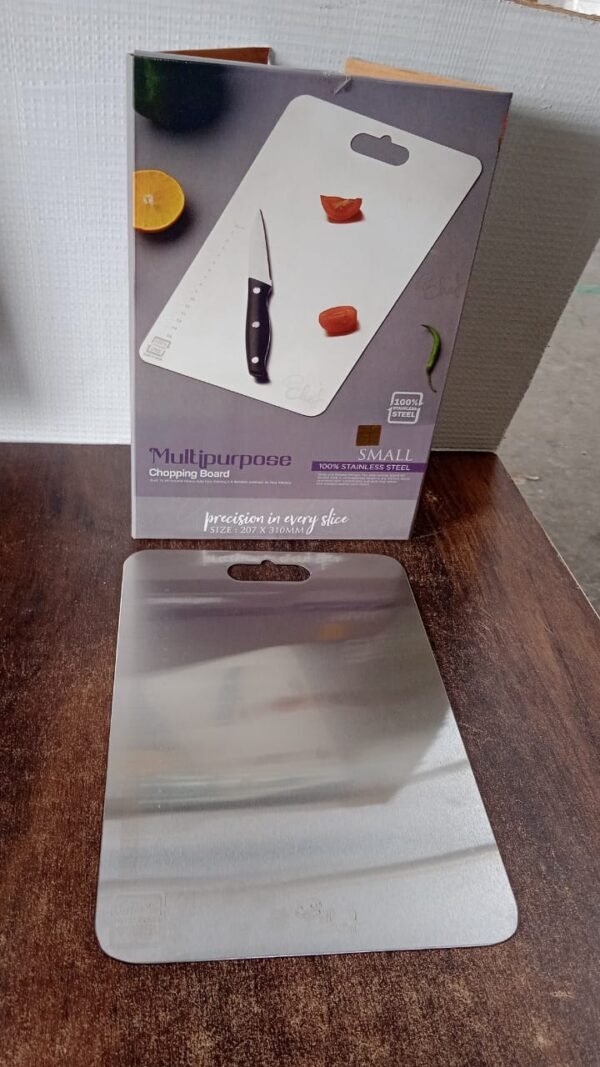 8dc6aa6a-9483-431e-be69-a4dc464caa73.jpg Stainless Steel Vegetable & Fruit Cutting Chopping Board (31×20 Cm / 1 Pc)