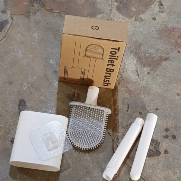 Portable Silicone Toilet Brush – Wall-Mounted, Anti-Drip Cleaner with Non-Slip Handle