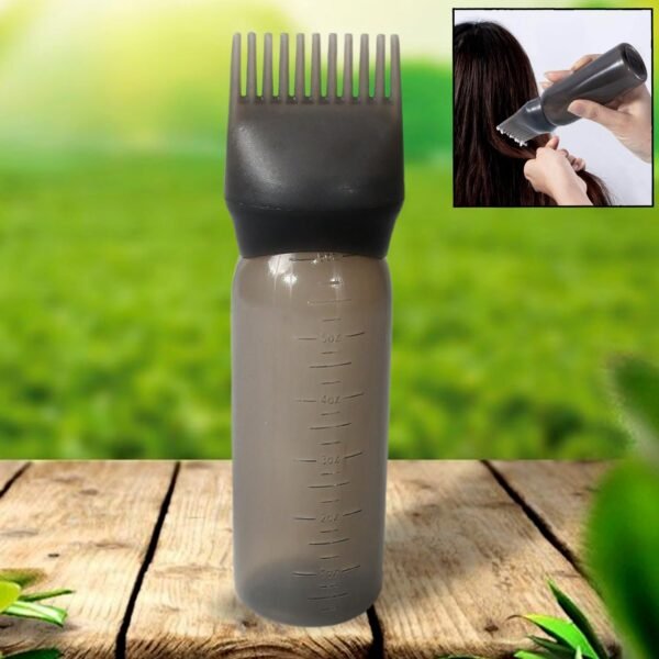 8f69dc5d-cbe0-44b0-8d0c-caa630471050.jpg Comb Applicator Bottle, Hair Oil Applicator Bottle for Hair Dye Bottle Applicator Brush with Graduated Scale, Professional Brush Applicator Comb Hairdressing Coloring Styling Tool (1 Pc), Hair accessories