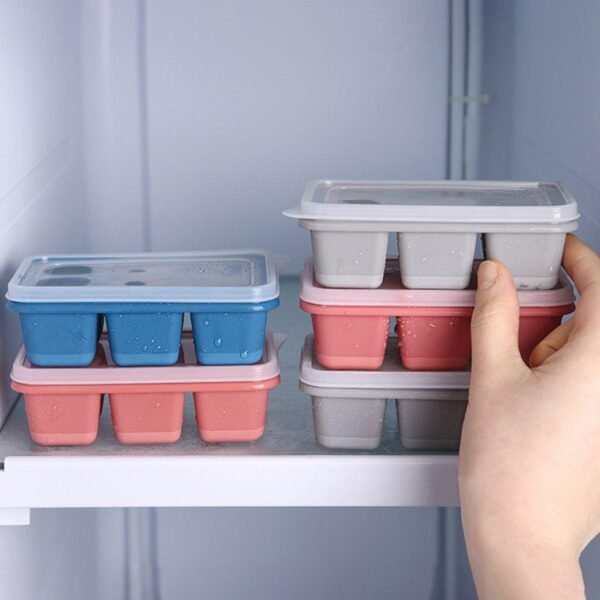 6-Grid Silicone Ice Tray – Ideal for Household Ice Making