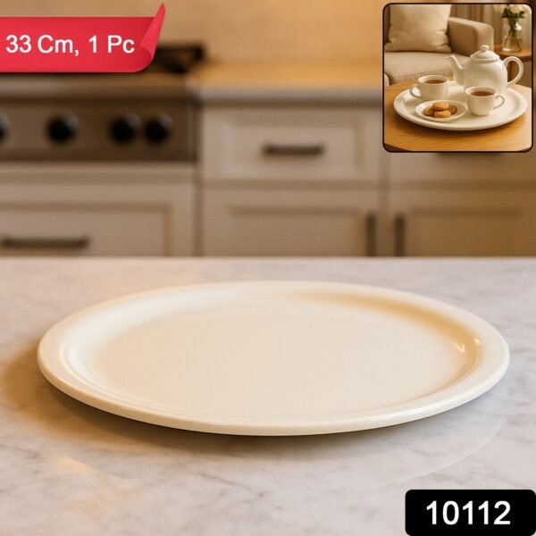 Large Round Multi-Purpose Serving Plate / Tray (1 Pc / 33 Cm)