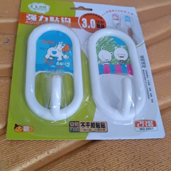 Multipurpose Strong Hook Self-Adhesive hooks (2 Pc Set)