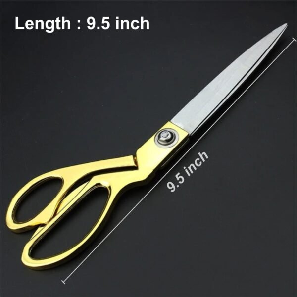 Stainless Steel Tailoring Scissor Sharp Cloth Cutting (9.5inch) (Golden)
