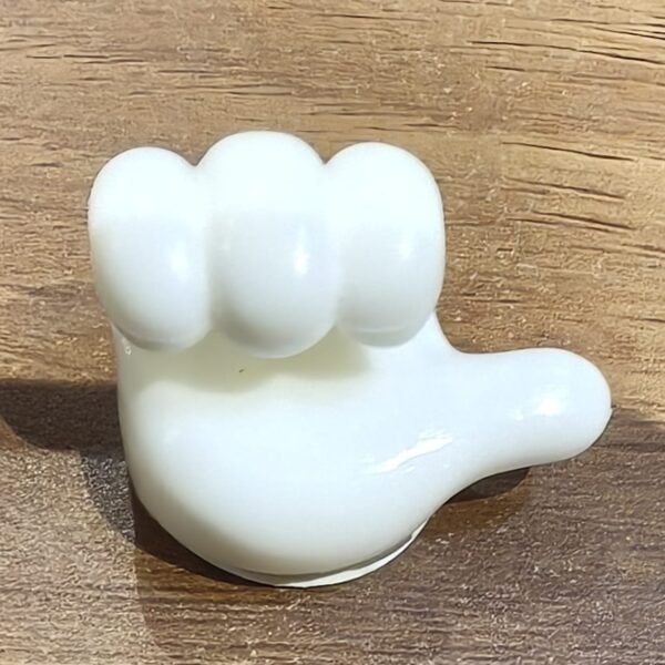 White Multifunctional Multi functional Hand Shape Wall Clip Hanger Keys Cable Holder