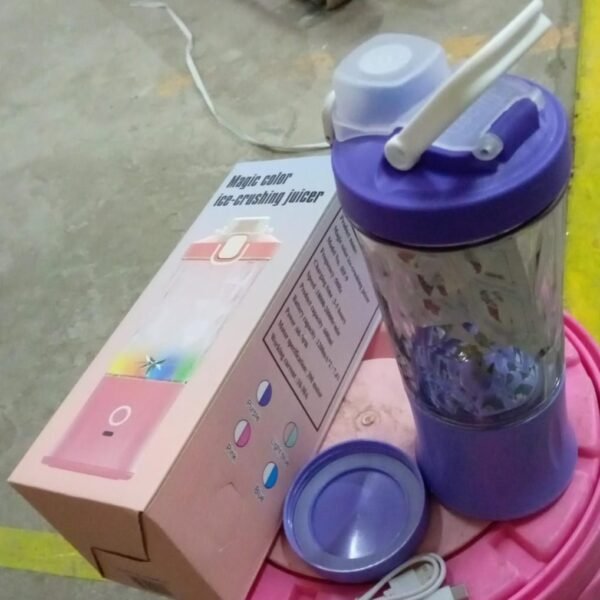 Eletric Crusher Juicer With Multicolor Light, 8 Blades (600 ML / Multicolor)