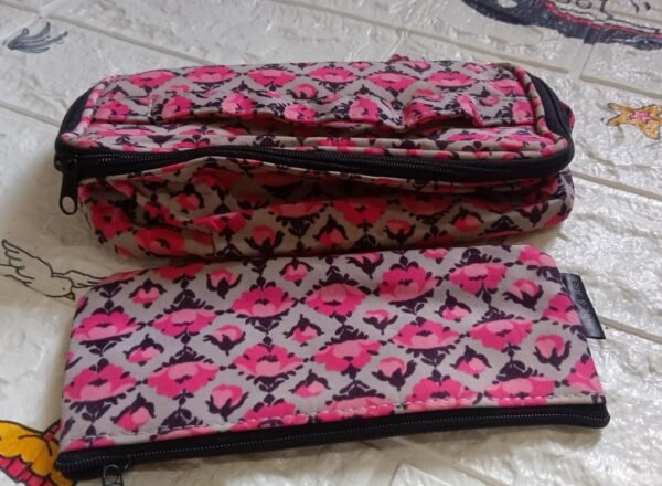 Travel Makeup Bag with Small Pouch – Waterproof Cosmetic Organizer
