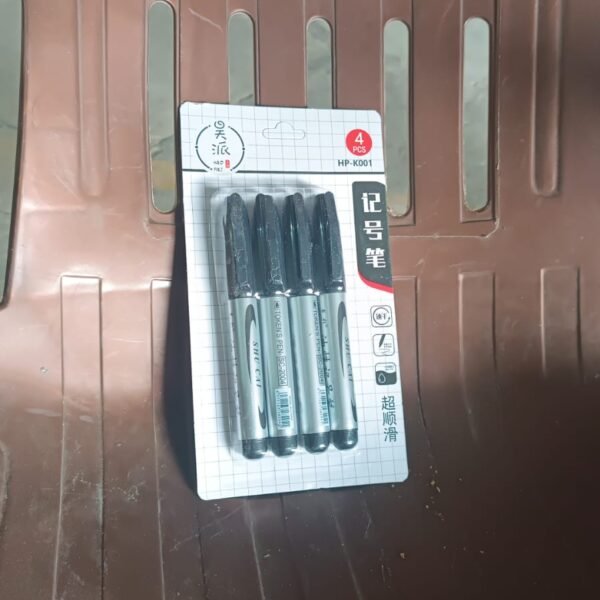 Black Marker used in all kinds of school, college (4 Pcs Set)