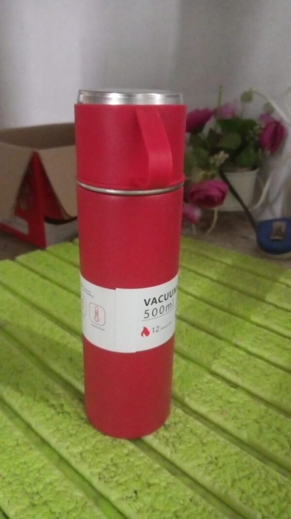 9135126d-90af-4b9d-8bbe-c0c6e074374a.jpg Stainless Steel Vacuum Insulated Water Bottle With Coffee / Tea Mug (500 ML)