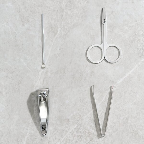 Mini Nail Clipper Set With Plastic Storage Case, (4 Pc Set)