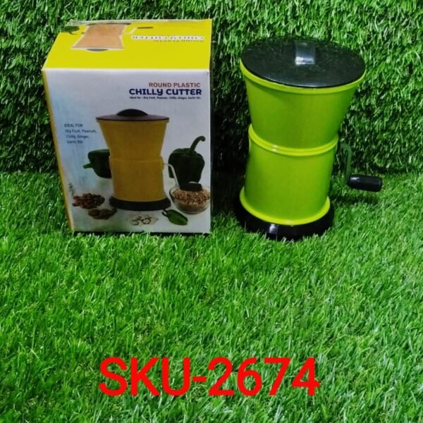 Round Chilly Cutter and grinder tool with effective sharp chopping and cutting