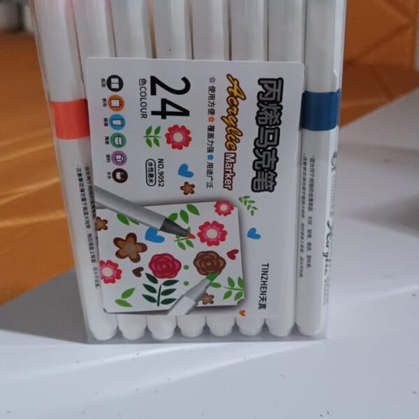 Fancy Art Markers, 24 Colours Double-ended Art (24 Pcs Set)