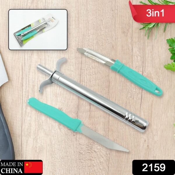 3-in-1 Kitchen Combo with Lighter, Knife and Peeler