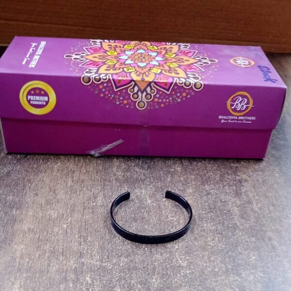 Stylish Black-Plated Stainless-Steel kada (1 Pc)