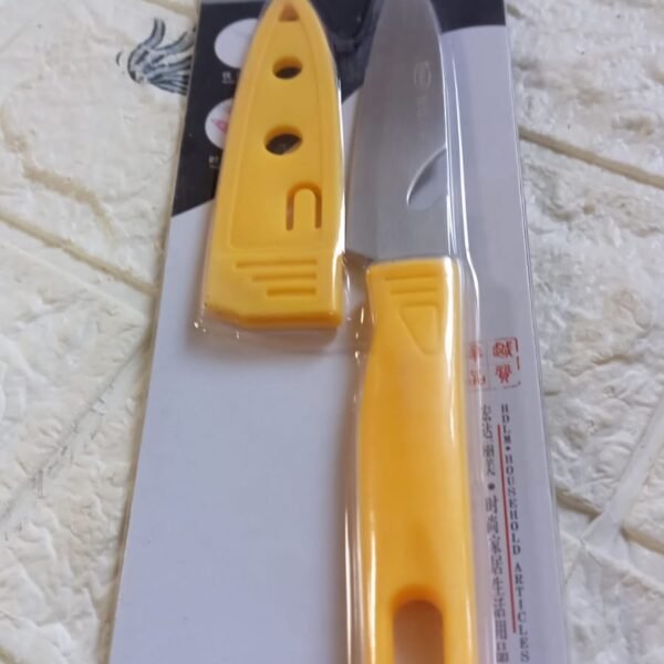 Stainless Steel Knife for Kitchen Use with Non-Slip Handle and Blade Cover 1 Pc