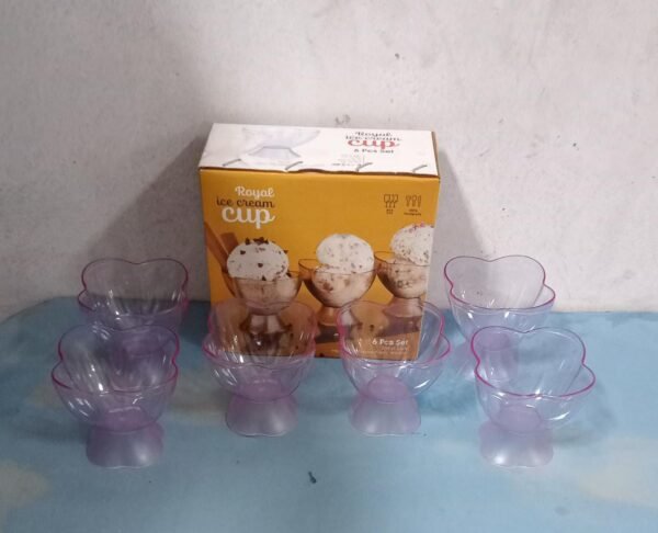 MODERN STYLE DESSERT & ICE CREAM BOWL PLASTIC 6PCS FOR HOME ,OFFICE,PARTY