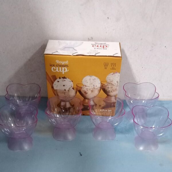 MODERN STYLE DESSERT & ICE CREAM BOWL PLASTIC 6PCS FOR HOME ,OFFICE,PARTY