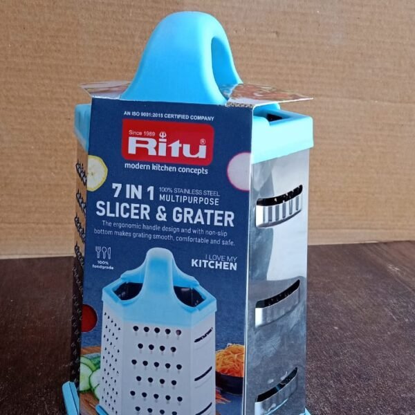 93aae029-a581-4201-b66b-ad9b7d1a5235.jpg Ritu Heavy-Duty 7-in-1 Multipurpose Stainless Steel Hexagonal Grater