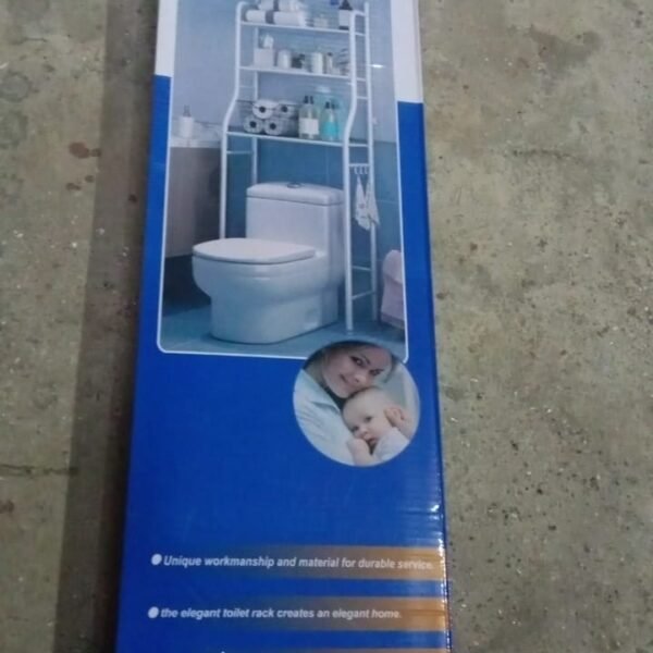 Multi Layer Toilet Storage Rack Metal Bathroom Laundry Room Basin Floor Stand