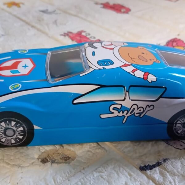 Car-Shaped Metal Compass Box (1 Pc): Pencil Case for Kids, Stationery