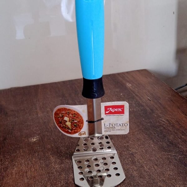 Apex L-Handle Stainless Steel Potato Masher Ergonomic Grip (1 Pc)