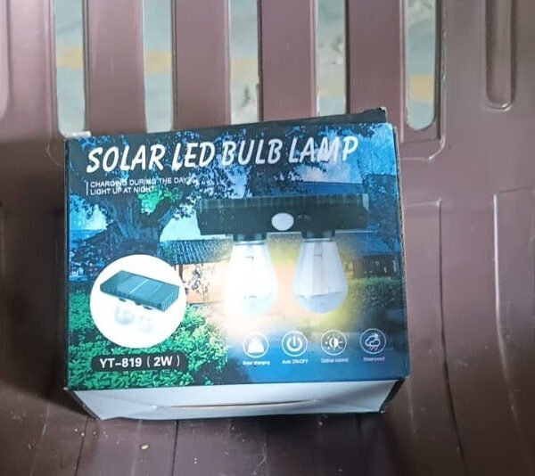 Solar Double LED Bulb Lamp YT-819- 2W (1 Pc)
