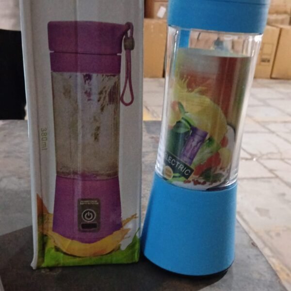 Portable Electric USB Juicer Bottle Blender Grinder Mixer 4 Blades 380 ML Mix