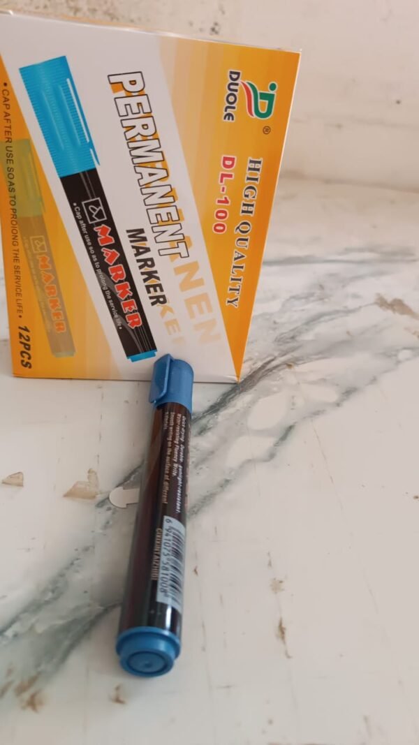 95f1024a-fc1b-4e87-a17b-bdf689599e40.jpg Premium Permanent Blue Marker Pen Set (12 Pc)