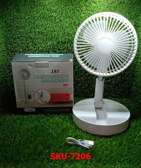Telescopic Foldable Electric Desktop Fan – Adjustable & Portable