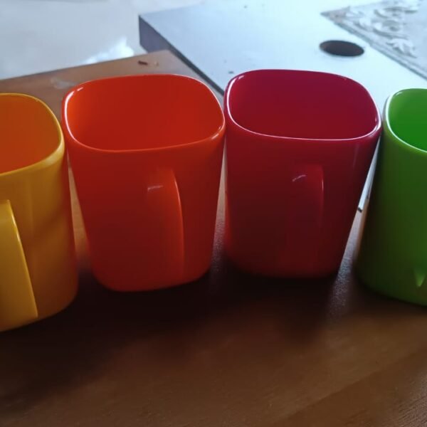 Square Melamine Mug – Premium Durable Lightweight Cup (1 Pc)