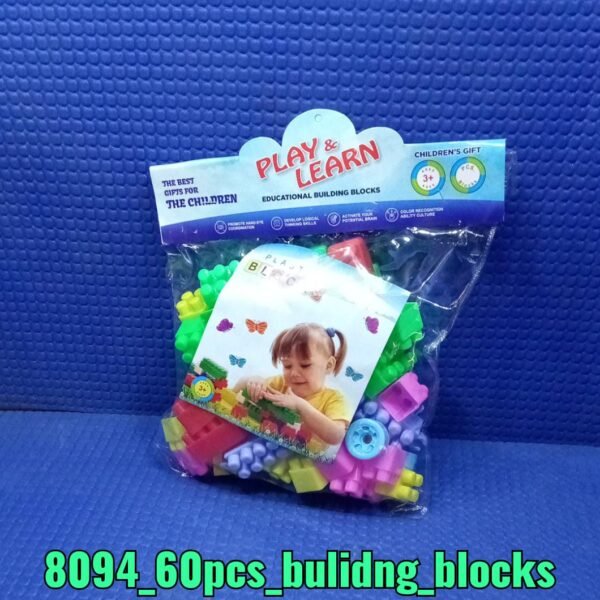 Multicolor Kids' Block Set for Fun & Learning (60 Pieces)