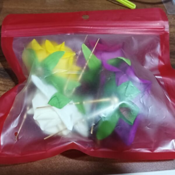 Colourful Flowing Flower Hair Pin (4 Pcs Set / Mix Color), Hair accessories