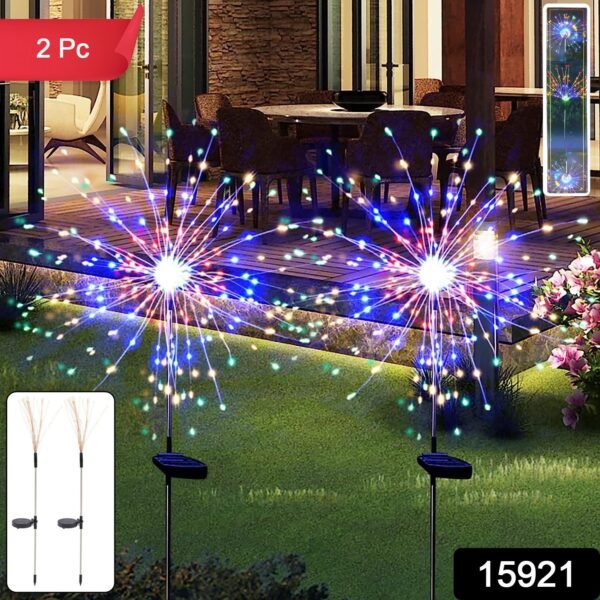 9823edae-0d30-4698-8674-34f94397f586.jpg Solar Powered Multicolor Starburst Firework Garden Light Set (2 Pc / 150 LED)