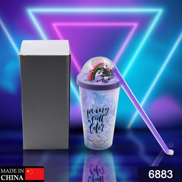 Sipper Bottle with Straw, LED Glow Light for Kids(Pack of 1)