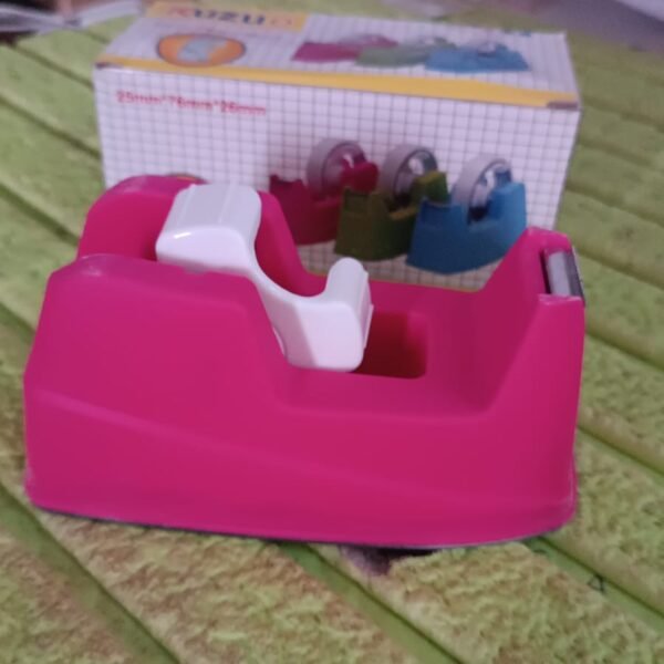 98e35e96-5424-4069-8a85-a7df37f6fba3.jpg Plastic Tape Dispenser Cutter for Home Office use (1 pc / Big)