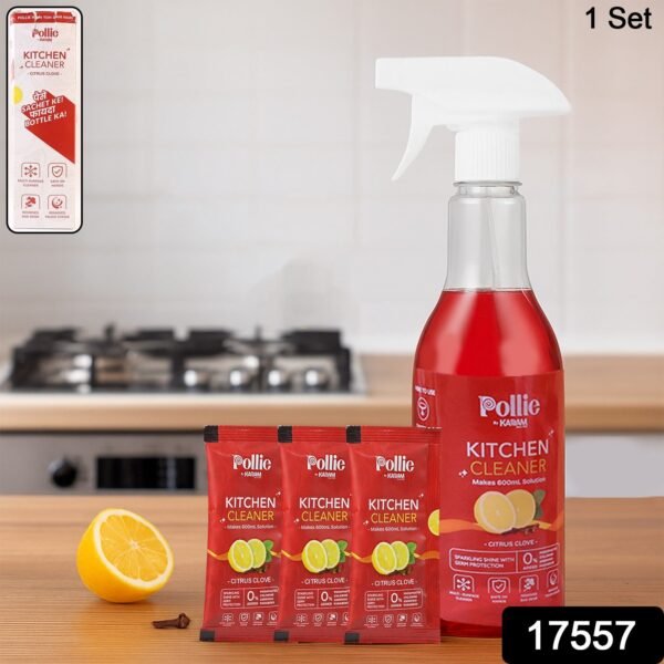 99617557-40Pc-Kitchencleaner.jpg Pollic kadam Concentrated Kitchen Surface Cleaner Refill Kit with Spray Bottle