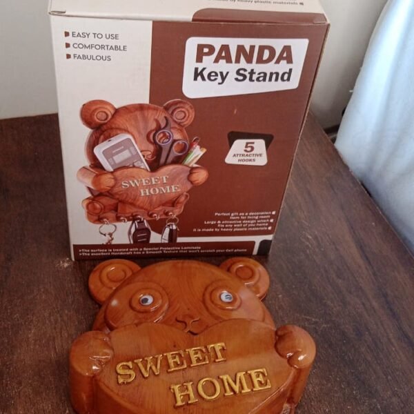 99df5d76-2e1e-4642-9602-51df132d2f4b.jpg Cute Plastic Panda Key Holder, Wall Key Rack with 5 Hooks (1 Pc)