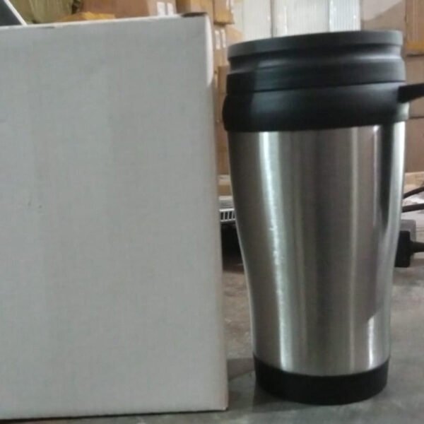 Stainless Steel Vacuum Glass Insulated Glass Coffee Cups, Tumbler (With Lid & Handle / 1 pc)