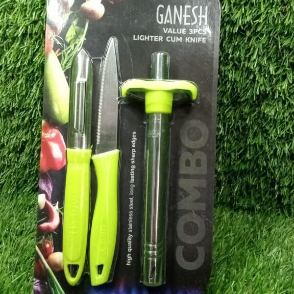 Ganesh 3pc Lighter Cum knife and peeler.