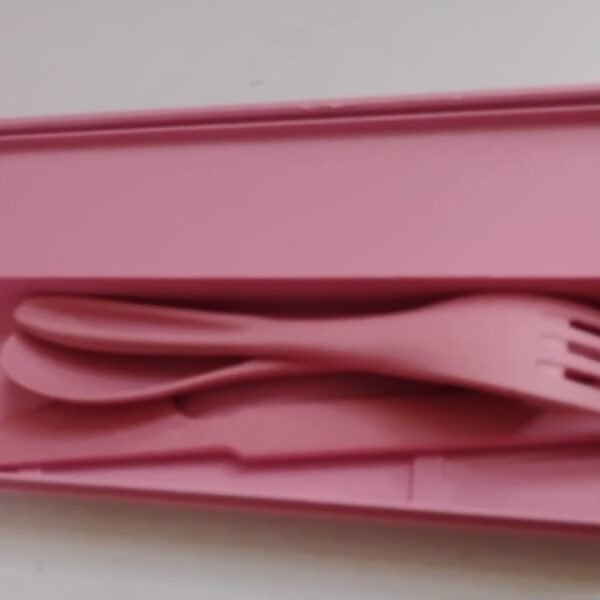 9a8fdccc-2102-44a8-ab6e-7a71851892cb.jpg 4 in 1 Travel Utensils Plastic Spoons and Forks Sets for Lunch Box (3 Pc With Case)