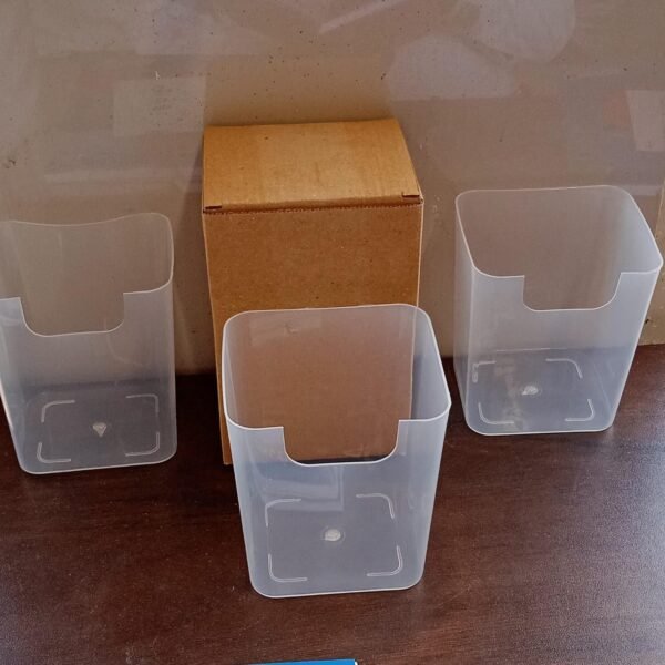 3 Pcs Clear Plastic Organizer Versatile Drawer Tray for Desk Makeup Bathroom Kitchen