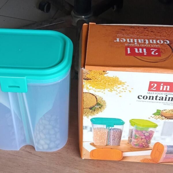 2L Airtight Food Grain Storage Container – 2 Sections