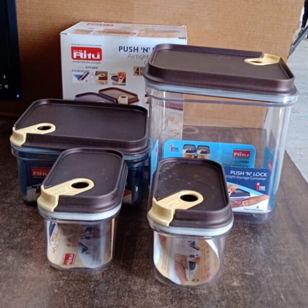 Ritu Push 'N' Lock Airtight Food Storage Container Set (4 Pc)