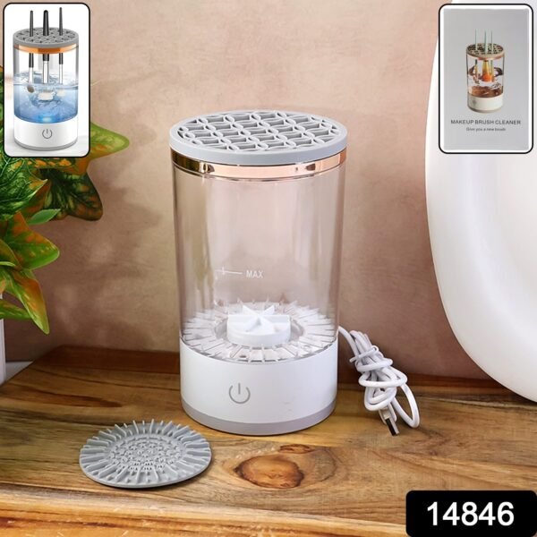 Electric Makeup Brush Cleaner Dryer – Automatic USB Rechargeable Brush Washing