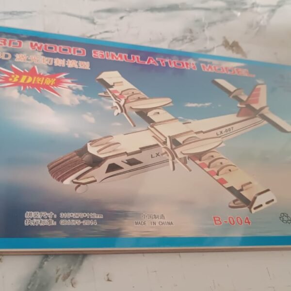 3D Wooden Aircraft Puzzle DIY Assembly Kit (Mix Design – 1 Set)